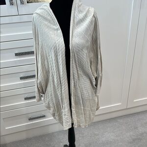 Maurices Cream Open-Front oversized Cardigan